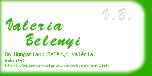 valeria belenyi business card