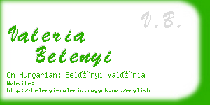 valeria belenyi business card